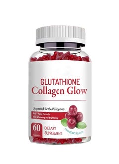 اشتري Glutathione Collagen Glow Gummies 60 Capsules, Anti Aging Formula, Skin Whiteningt and Brightening Vitamins, A Bear Shaped Gummie, Cranberry Flavor Dietary Supplement في السعودية