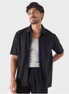 Buy Textured Regular Fit Shirt in UAE