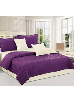 Buy Compressed Colored Comforter Set Duble Size 6 Pieces 1 comforter + 1 bed sheet + 2 Pillowcase + 2 cushion case in Saudi Arabia