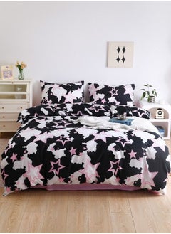 Buy Bedding set without Filler Pink color Stars Print Duvet Cover Various Sizes in UAE