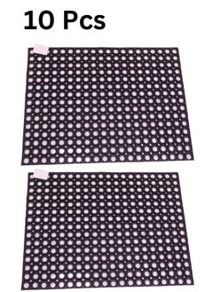 Buy Anti-slip door mat set consisting of 10 pieces, anti-slip bathroom mat, size for the entrance, bathroom, and front of the office rooms, 60*80 cm in Saudi Arabia