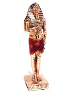 Buy immatgar pharaonic Standing tutankhamun Statue ancient Egyptian souvenirs gifts for women and men Home Décor Sculpture Pharaohs art (copper  multicolor - 22 CM long) in Egypt