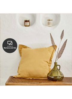 اشتري Home 4 Element Mustard Filled Flat Pillow 45x45 cm في الامارات