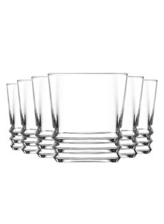 Buy 6-Piece drinking glass set clear 315ML in Saudi Arabia