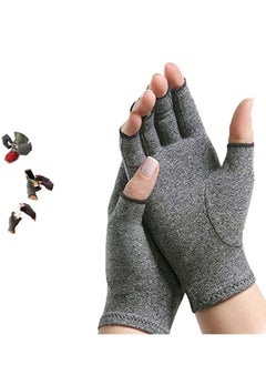 Buy Arthritis Compression Gloves, Women Men for Carpal Tunnel, Rheumatoid, Tendonitis, Fingerless for Computer Typing and Daily work for Pain Relief- (M) 1 Pair in UAE