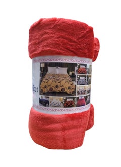 Buy Fleece Blanket-200X230Cm-Double-Soft-Fluffy Blanket-Warm For Sofa And Bed-Easy To Carry-Red Colour in UAE