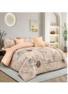 Buy Summer comforter set 6 pieces velvet medium filling excellent quality 230*250 in Saudi Arabia