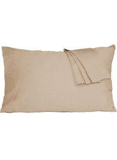 Buy Cotton Pillowcases- Breathable, Easy to Wash, Standard Size 50 x 75cm, Set of 2 Pack, with Envelope Closure in Saudi Arabia