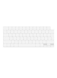 Buy English UK Layout Silicone Keyboard Cover Skin for M2 MacBook Air 13.6 inch 2022 A2681 & MacBook Pro 14 inch 2022 2021 A2442 M1 & MacBook Pro 16 inch 2022 2021 A2485 M1 Clear White in UAE