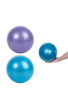 اشتري Small Exercise Ball Pilates Ball, Antiskid ball, Mini with Inflatable Pipette for Yoga, Pilate, Office Chair, Classroom Flexible Seating and Core Training 2 Pack في الامارات