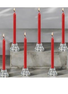 Buy Long Candles Pack of 6 Unscented Premium Wax Tall Candles for Home Decoration, Table Candles Table Decoration For Birthday Romantic Decoration 20 cm in Egypt