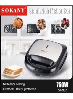 Buy 3 in 1 Grill Snack, Waffle and Sandwich Maker in UAE