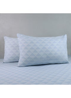 اشتري Malta Pixel 2-Piece Printed Cotton Pillow Cover Set 75 x 50 cm في الامارات