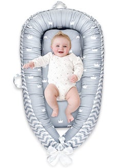 Buy Baby Lounger Baby Nest for Co Sleeping Portable Ultra Soft Breathable Newborn Lounger Nest with Pillow, Infant Bassinet Crib Mattress Co Sleeper for Traveling Shower Gift(Crown) in Saudi Arabia