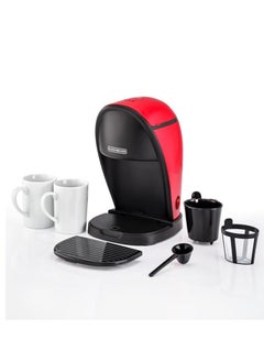 Buy coffee maker machine 250ml water tank capacity with two mugs for drip and espresso 450w 2 cups dcm48 in Egypt