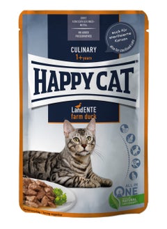 Buy [85g-Pack of 24] Culinary Farm Duck wet food meat in sauce supports urinary tract and is suitable for adult neutered cats in UAE