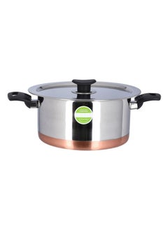 Buy Stainless Steel Casserole With Copper Bottom 23cm in UAE