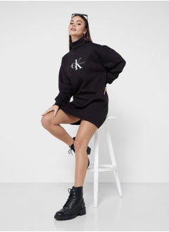 Buy High Neck Logo Knitted Dress in Saudi Arabia