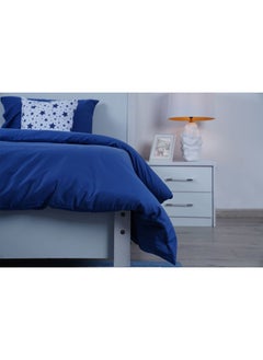 Buy Solicity 2-Piece Duvet Cover Set 135X200cm-Blue in UAE