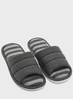 Buy Striped Soft Bedroom Slippers in UAE
