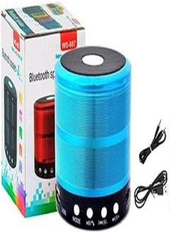 اشتري generic SPOY Mini Bluetooth Speaker WS-887 with FM Radio, Memory Card Slot, USB Pen Drive Slot, AUX Input Mode - Blue, wireless في مصر