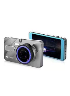 Buy One Way By Vehicle Driving Recorder 4 inch touch screen dual lens car camera DVR Front and rear dash camera. in UAE