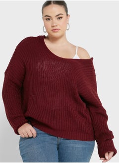 Buy Wide Sleeve V Neck Sweater in UAE