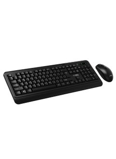 اشتري ALBC6330 Wireless Keyboard and Mouse Combo 2.4G Ergonomic Computer Keyboard Mouse with USB Receiver for PC, Laptop, Desktop, 1200 DPI Silent Compact USB Mouse Keyboard Set في الامارات