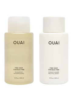 Buy OUAI Fine Shampoo + Conditioner Set. Free from Sulfates. 10 oz Each. in Saudi Arabia