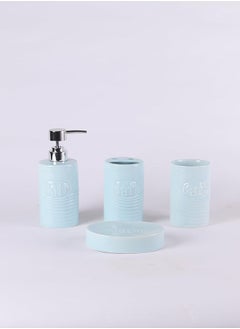 Buy Orchid 4Pcs Word Design Bath Accessories Set in UAE