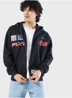 Buy Chest Signature Patch Zip Hoodie in Saudi Arabia