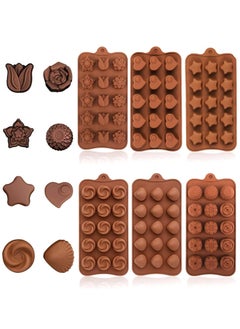 Buy Silicone Chocolate Moulds, 6 Pack Candy Moulds, BPA Free, Non-Stick Silicone Molds for Making Jelly, Pralines, Gummy, Chocolate in Saudi Arabia