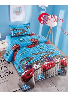 Buy Compressed bed comforter set consisting of 3 pieces with children's drawings in Saudi Arabia