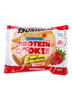 Buy Bombbar Protein Cookies Strawberry 60g in UAE