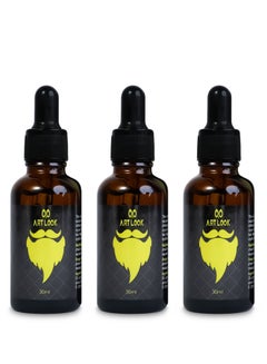 Buy Pack Of 3-Natural Organic Beard Oil 30ml in Saudi Arabia