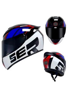 Buy Full Face Motorbike Helmet Motorcycle Adult Rider Biker Sports Crash Helmet in UAE