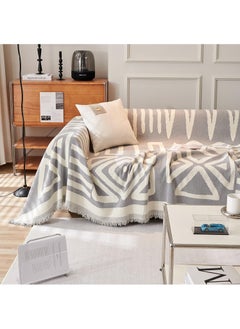 اشتري Double Sided Chenille Sofa Cover Throw Blanket في الامارات