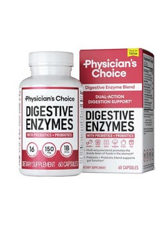 Buy Digestive Enzymes - Multi Enzymes, Organic Prebiotics & Probiotics For Digestive Health & Gut Health- Dual Action Approach - 60 Ct in Saudi Arabia