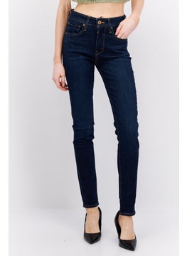 Buy Women Skinny Fit Plain Denim Jeans, Blue in Saudi Arabia