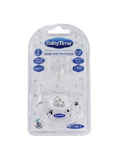 Buy Baby Time Baby Silicone Orthodontic Patterned Soother With Cap No:1 in Egypt