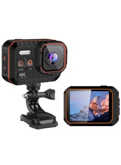 Buy Action Camera Ultra HD 4K Sport Camera Remote Control 2 inch 1080P Screen Waterproof (including 32GB TF Card) in UAE