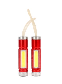 Buy 2pc Small flashlight with silicone hook red in Saudi Arabia