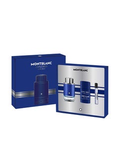 Buy Mont Blanc Explorer Ultra Blue Men Set Edp 100Ml+ 7.5Ml Spray + 75G Deostick in UAE