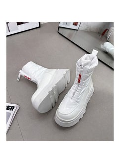 Buy Waterproof Thick-Soled Down Boots Women Winter 2023White White in UAE