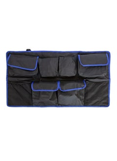 Buy Forsage Car Backseat Storage Mesh Folding Multipurpose Trunk Organizer, Black/Blue in UAE