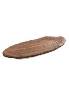 Buy Melamine Wooden Grain Plate 29.3x11.3 cm in UAE