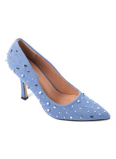 Buy Slip On Studded Allover Statement Heels in Egypt