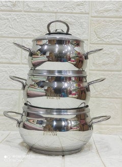 Buy Bombay 3-piece stainless steel cookware set in Egypt