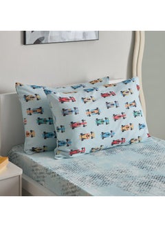 Buy Tom Gearhead 2-Piece Road Runner Pillow Cover Set 75 x 50 cm in UAE