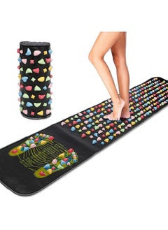 اشتري Foot Massage Mat，Reflexology Mat Walk Foot Leg Pain Relieve Relief Walk Massager Mat, Acupoint Mat for Acupressure Relaxes The Nerve Ache Ease Tiredness of The Muscle في السعودية